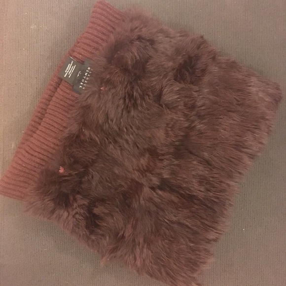 Barneys New York fur and wool cowl / scarf - Picture 1 of 4